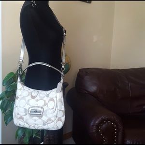 Coach White, Silver & Sequin Hobo 2-way Bag
